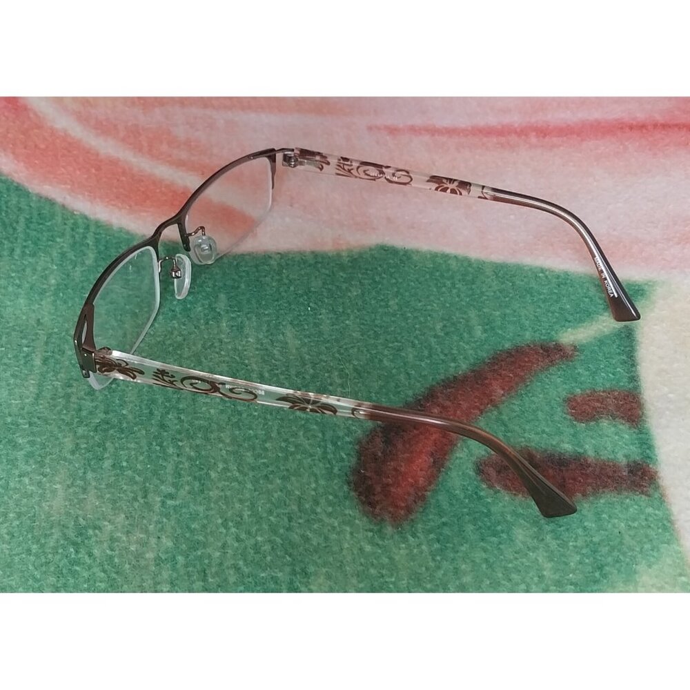 Serafina Becca Brown Eyeglass Frames Half Rimless 53-17-140 - Picture 3 of 8